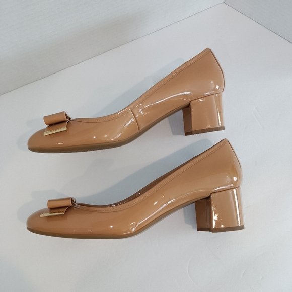 Michael Kors Kiera Flex Mid Pump Patent Dk Nude Size 10M never worn - Picture 3 of 12
